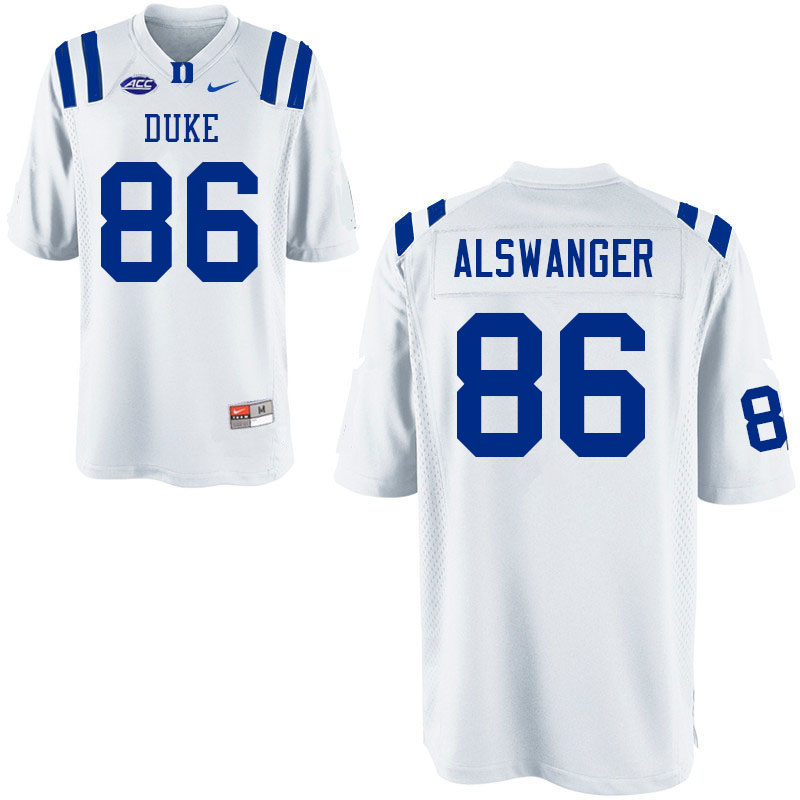 Men #86 Matt Alswanger Duke Blue Devils College Football Jerseys Sale-White